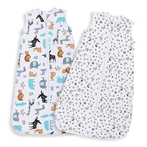 Lictin Sommerschlafsack Baby 2er Pack 0.5 TOG Schlafsack Baby 100%