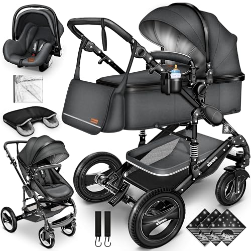 KIDUKU 3 in 1 Kinderwagen Komplettset