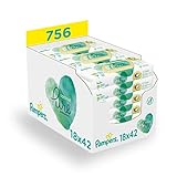 Pampers Harmonie Coco Baby Feuchttücher Box, 756 Tücher (18 x 42) mit Kokosnussöl, feuchtigkeitsspendend & schützend