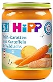 HiPP Früh-Karotten mit Kartoffeln und Lachs, 6er Pack (6 x 190 g)