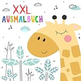 Kinder Ausmalbuch ab 2 Jahre: XXL Kritzelmalbuch mit tollen Motiven zum Ausmalen und Kritzeln für kreative Mädchen und Jungen