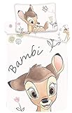Disney Bambi Baby-Bettwäsche, 100% Baumwolle, Bettbezug 100 x 135 cm + Kissenbezug 40 x 60 cm