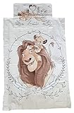 Disney Simba Mufasa Bettwäsche für Babys, 2 Stück, 100 x 135 cm, 100% Baumwolle
