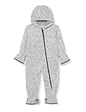 Playshoes Unisex Kinder Fleece-Overall Jumpsuit, grau Strickfleece, 74