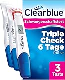 Clearblue Schwangerschaftstest Ultra Frühtest Kombipack Triple-Check, 3 Tests (1 digital 10mIU/ml, 2 visuell 10mIU/ml), Pregnancy Test / Frühschwangerschaftstest, Ergebnisse 6 Tage früher