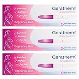 GERATHERM early detect Schwangerschaftstest 3er Pack/ Schwangerschaftstest 10 mIU ml/ Schwangerschaftstest Frühtest/ Schnelltest für zuhause/ hCG Test/ Pregnancy Test 99% zuverlässig, früh Gewissheit