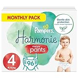 Pampers Baby Windeln Pants Größe 4 (9kg-15kg) Harmonie, 96 Höschenwindeln Alte Version