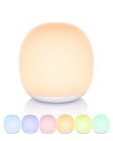 EASEMO LED Nachtlicht Kinder, Nachtlicht Baby mit Touch-Steuerung, Stilllicht Wiederaufladbare Magnetische Nachttischlamp, RGB Nachtlicht Dimmbar mit 1-Stunden-Timer