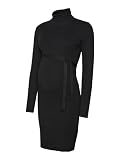 MAMALICIOUS Damen Mljacina L/S Knit Rollneck Dress A., Schwarz, S