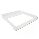 Puckdaddy Ferdinand | Wickelaufsatz kompatibel mit IKEA Nordli/Koppang Kommoden (43-44cm Tiefe) | 80x71x9,5 cm | Wickelauflage aus MDF-Holz in Weiß | inkl. Montagematerial zur Wandbefestigung