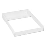 WOLTU Wickelaufsatz für Kommode, Wickelbrett 60 x 10 x 80 cm passend für Tiefe 46,5–50 cm, Aufsatz mit 2 Kippschützen, aus MDF, Weiß