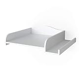 Vicco Wickelaufsatz, Weiß, 83.2 x 72 cm auf Waschmaschine, mit beidseitig montierbarem Regal für Flexible Nutzung