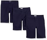 Amazon Essentials Jungen Woven Flat-Front Khaki Shorts