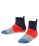 FALKE Unisex Kinder Stoppersocken Colour Block K Hp Baumwolle rutschhemmende Noppen 1 Paar, Blau Navy Blue Melange 6490, 27/30 EU