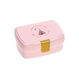LÄSSIG Kinder Lunchbox Brotdose mit herausnehmbarer Unterteilung, BPA-frei/Adventure Tipi, rosa, 1 Stück (1er Pack)