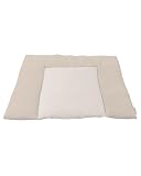 ULLENBOOM ® Wickelauflage 85x75 cm Waffelpiqué Sand (Made in EU) - Wickelunterlage Waschbar und für Unterwegs geeignet, Bezug: 100% OEKO TEX Baumwolle, Wickeltischauflage 75x85