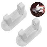 Newaner Türdrückerschloss zum Kleben, für Kinder und Haustiere, 2 Pack, wieder-verwendbar, mit 2-Druck-Knopf-System, Kindersicherung für Haustüren, Tür Babysicherung, Türgriff Sicherung,