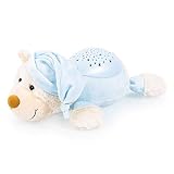 Bayer Design 69508AA Einschlafhilfe, Schlummerlicht, Nachtlicht mit Sternenlicht, Bär Kuscheltier, Nachtlampe, Kinderlicht, Baby Kinder, blau