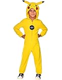 Amscan - Kinderkostüm Pikachu, Fleece-Jumpsuit mit Kapuze, Pokemon, Motto-Party, Karneval