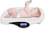 Babywaage, Intelligente Baby-Körperfettwaage, elektronische digitale Säuglingswaage Genaue Waage Babywaage Digitale Haustierwaage mit Haltefunktion 20KG 44LB Gewicht für Kleinkind