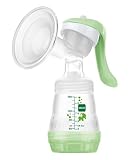 MAM Handmilchpumpe – Komfortable und kompakte Milchpumpe, einzigartig upgradebar – Handpumpe für Muttermilch inkl. 1 x MAM Easy Start Anti-Colic Flasche