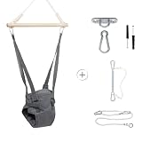 MAMOI® Türhopser Baby ab 6 Monate, Hopser Baby Jumper Bouncer, Babyschaukel für türrahmen, Schaukel Indoor, Türschaukel, Hüpfer, Kinderschaukel, Tür Hopper, Babyhopser Swing A. Dunkelgrau