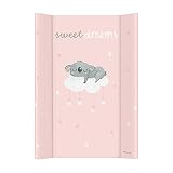 Schnucky Wickelauflage - Baby Wickelunterlage 50x70 cm, Wickeltischauflage, wasserdischt und abwaschbar, 2 Keil Wickelmulde für Babybett geeignet - Koala