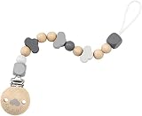Selecta 64006 Wolkenglück, Schnullerkette - bellybutton, grau, 21 cm