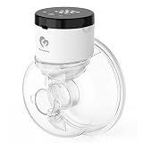 Milchpump Elektrische Tragbar, Bellababy, Doppelhands-Free mit Touchscreen-LCD-Display, Wiederaufladbare Freihändige 4 Modi und 9 Stufen, Weiß