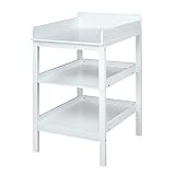 WOLTU Wickeltisch Wickelregal Wickelstation Wickelkommode für Baby 3 Ablagefläche aus MDF Weiß WT001