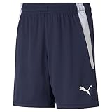 PUMA Unisex Kinder Teamliga Jr Shorts, Peacoat-puma White, 152 EU
