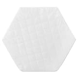 roba Laufgittermatratze 6 eckig - Matratze für Laufgitter / Laufstall hexagonal - Laufgittereinlage mit abnehmbarem Bezug - Weiß gesteppt