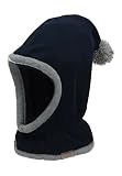 Sterntaler Unisex Baby Schalmütze mit Bommel Mütze, marine, 51