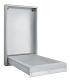 KEMMLIT Ferrol vertikal Wickeltisch- klappbar als Wandwickeltisch, Chrom, Edelstahl, 54 x 13,5 x 94,6 cm