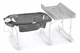 CAM Bade- & Wickelkombination IDRO BABY | Badewannen-Aufsatz praktisch & sicher | Design made in Italy | Wickelkombination mit Babywanne (teddy grau)
