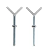 hauck 2er Set Y Spindel Adapter für Türschutzgitter & Treppengitter - Geeignet für runde Geländer bis 6 cm Durchmesser - M10 Gewinde - Zubehör für Kinderschutzgitter ohne Bohren