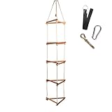 Kinder Kletterseilleiter, Dreieck hängende Seil Leiter, Holz Dreiecksseil Baum Hängende Leiter Baumhaus Seil Leiter Dreieck hängende Seil Leiter (Traingle)