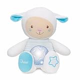 Chicco First Dreams Schlaffreund Schaf, Schlaflied Schaf Plüschtier mit Baby-Nachtlicht und Entspannungsmusik, Stimmenrekorder und Schlafsensor, Blau - Kinderspielzeug 0+ Monate