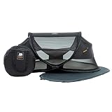 Deryan Baby Reisebett mit Matratze ab Geburt bis 2,5 Jahre - Pop Up Babybett Babyzelt in 2 Minuten aufgestellt - inkl. Moskitonetz & Reisetasche - 120x75x50cm (Schwarz)