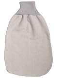 Cosilana Baby Strampelsack Fleece, 60% Wolle (kbT), 40% Baumwolle (KBA) (50 cm, Grau meliert)