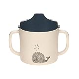 LÄSSIG Kinder Trinklernbecher mit Henkel und abnehmbarem Deckel 150 ml/Sippy Cup Little Water Whale