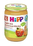 Hipp Frucht & Gemüse, Apfel-Butternut-Kürbis, 6er Pack (6 x 190 g)