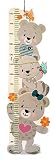 Hess Holzspielzeug 14632 - Messlatte aus Holz für Kinder, Serie Bär nature, handgefertigt, klappbar, geeignet für eine Körpergröße von ca. 80 bis 150 cm