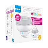 MAM 6in1 Sterilisator und Express Babykosterwärmer, Flaschenwärmer inkl. 1x MAM Easy Start Anti-Colic Flasche (160 ml), 1x MAM Start Schnuller und 1 Zange