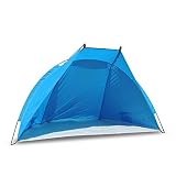 outdoorer Strandmuschel Helios - ideale Reise-Strandmuschel, UV Schutz 80, Mini-Packmaß, Strandzelt, Sonnenschutz & Windschutz für den Strand