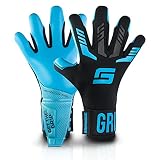 Gripmode Aqua Hybrid Torwarthandschuhe I Torhüter Handschuhe mit Belag aus Griptec® Latex für jedes Wetter I Fußball-Torwarthandschuhe für Kinder, Jugendliche & Erwachsene I Größe 9