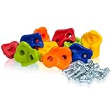 Robuste Klettersteine für Spielturm Kletterwände Klettergriffe bunt für Kletterwand Spieltürme Boulderwand 10 - 60 Stück SPARSETS inkl. Schraubenset (10 Stück)