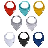 Yafane Baby Dreieckstuch Lätzchen 8er Sabberlätzchen Halstücher Spucktuch Baumwolle Saugfähig Weich für Baby Jungen Kleinkinder (Unisex)