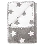 kids&me® warme Babydecke Oeko-TEX - graue Decken für Babys 100% Bio-Baumwolle Made in Germany - kuschelige Baumwolldecke (KBA) 75x100cm - Baby-Wolldecke für Jungs und Mädchen
