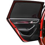Sonnenschutz Auto Baby, PEMOTech Sonnenschutz Auto (2 Stück) Kinder Doppelseitiges UV Schutz Autofenster Sonnenschutz, Reduziert Wärme und UV-Strahlung,für 95% der Autos, großes Auto,Golf,SUV